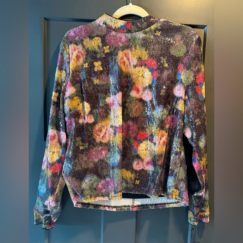 Nicole Miller Long Sleeve sequin top